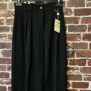 Giorgio Armani Le Collezioni Black Virgin Wool Pleated Trousers